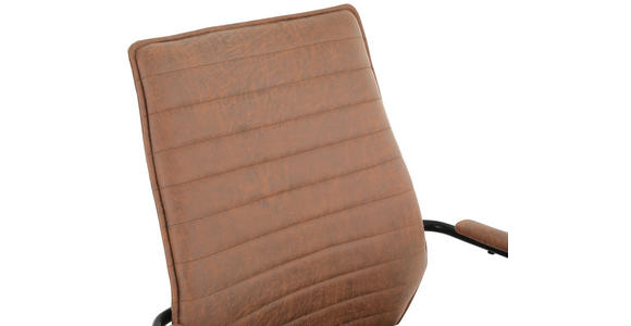 DREHSTUHL in Mikrofaser Braun - Schwarz/Braun, Design, Kunststoff/Textil (62/100-109,5/65,5cm) - Carryhome