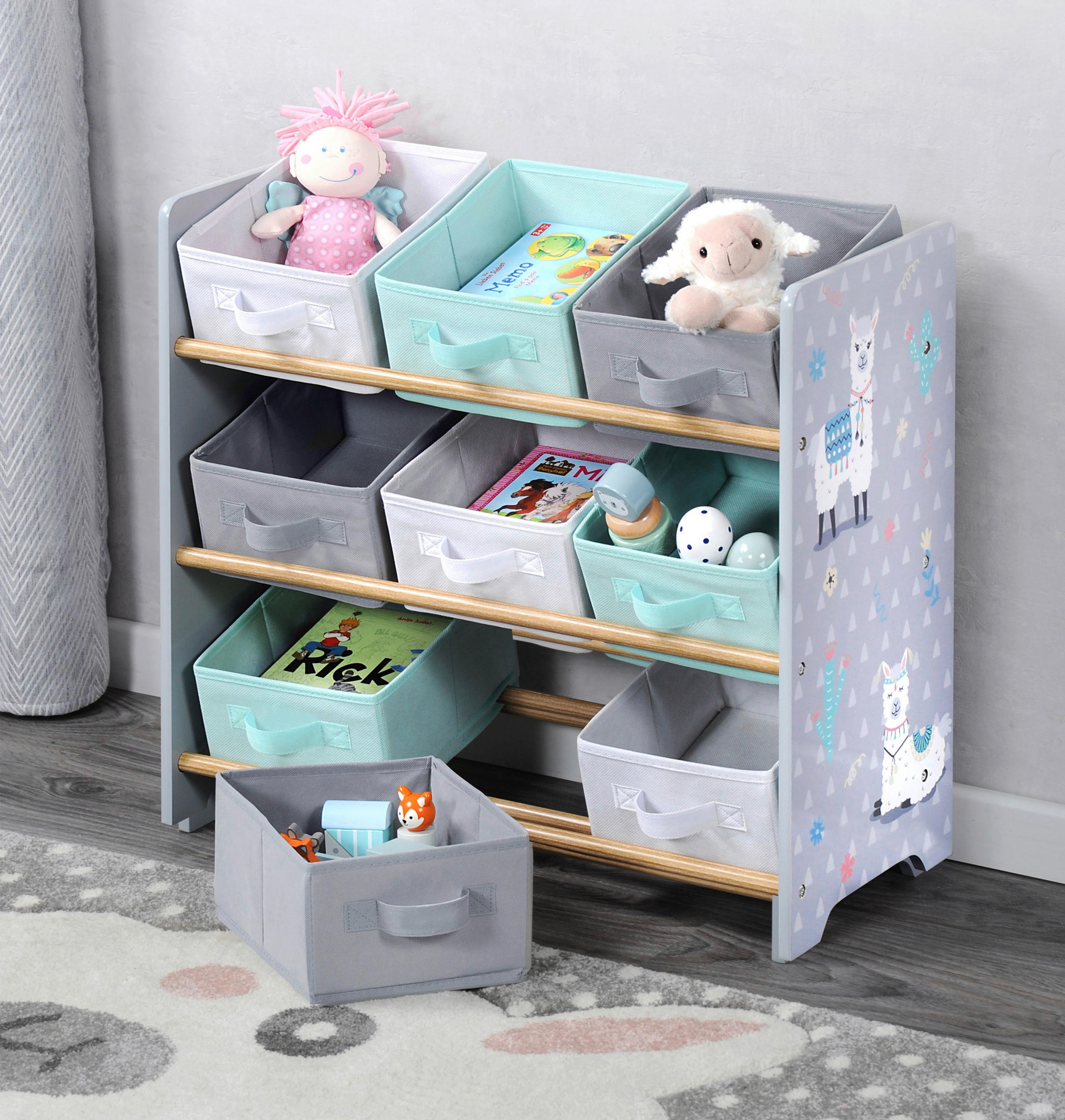 KINDERREGAL Kesper 1770613 Dunkelgrau  - Dunkelgrau/Weiß, MODERN, Holz/Holzwerkstoff (65/60/30cm) - Kesper