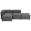 ECKSOFA LENA Anthrazit Flachgewebe  - Anthrazit, Design, Kunststoff/Textil (250/73/160cm) - Max Winzer