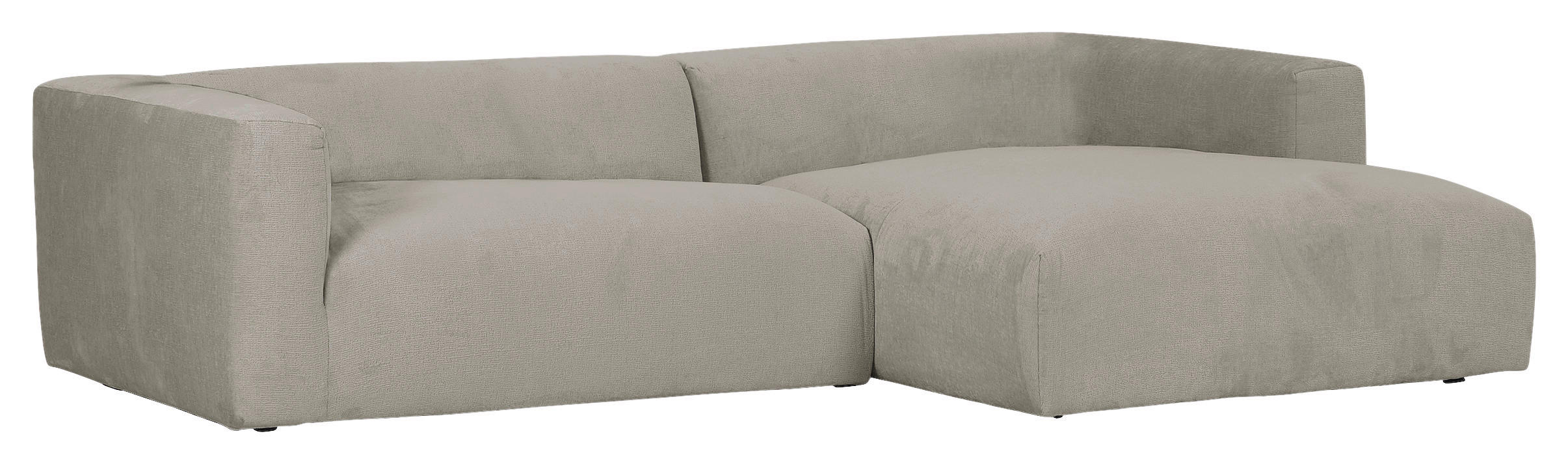 ECKSOFA Hellgrau Chenille  - Hellgrau/Schwarz, Design, Kunststoff/Textil (280/175cm) - Landscape