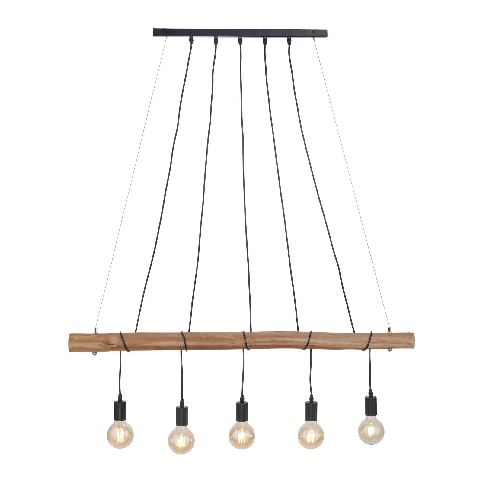 LUSTRĂ 110/8/120 cm  - negru, Lifestyle, lemn/metal (110/8/120cm)