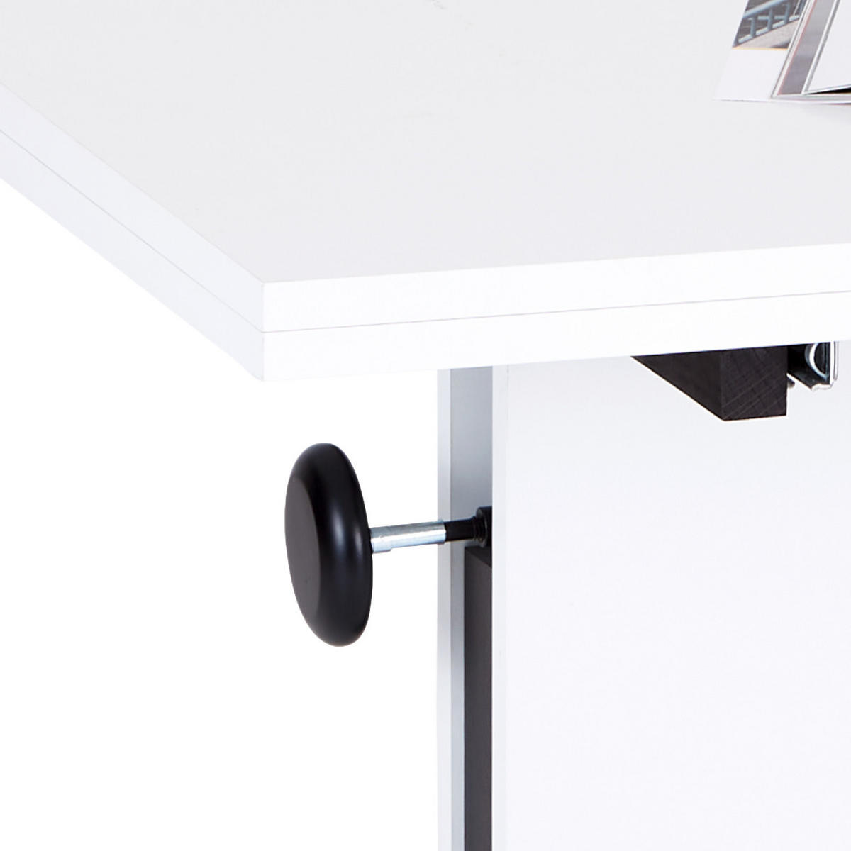 COUCHTISCH 55-110/110/57-73 cm rechteckig Schwarz, Weiß  - Schwarz/Weiß, ROMANTIK / LANDHAUS, Holzwerkstoff (55-110/110/57-73cm) - MID.YOU