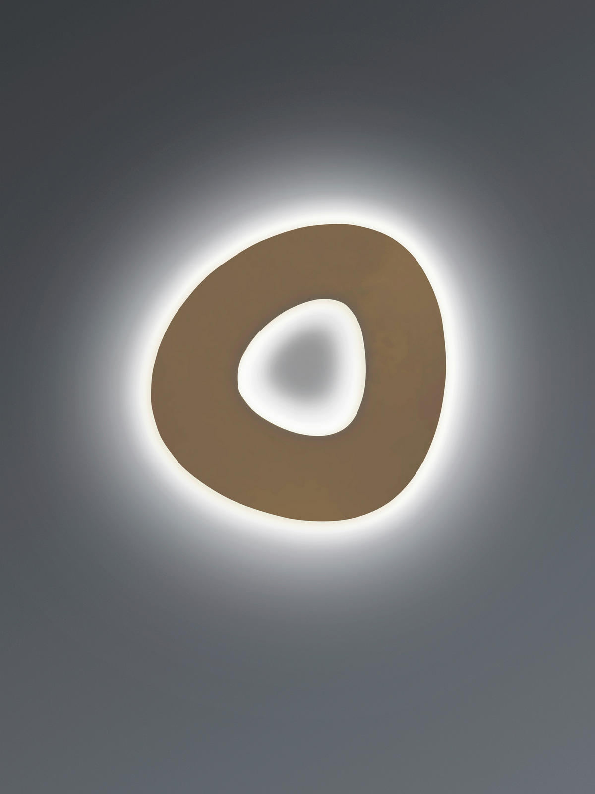 LED-DECKENLEUCHTE 70/50/3,5 cm   - Sandfarben, Design, Metall (70/50/3,5cm) - BOPP