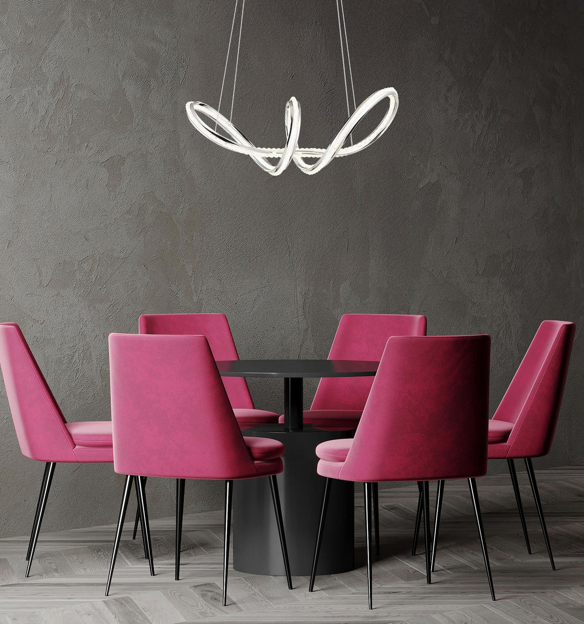 LED-HÄNGELEUCHTE 60/28/120 cm  - Klar/Chromfarben, Design, Kunststoff/Metall (60/28/120cm) - Globo