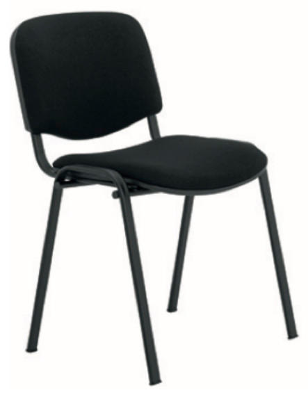 KONFERENCIJSKA STOLICA  crna  metal, plastika, tekstil  - crna, Moderno, metal/tekstil (54/80/55cm)