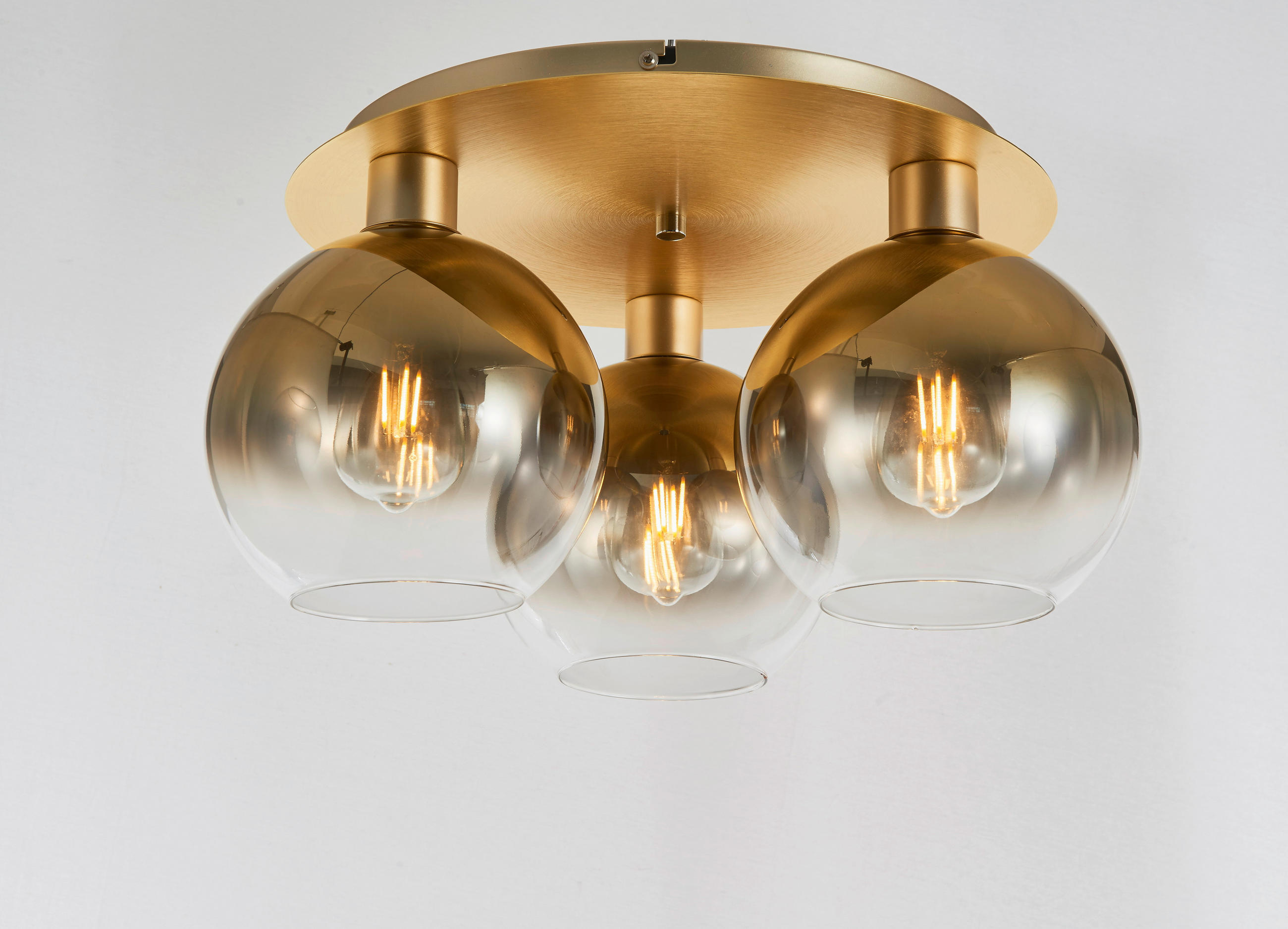 DECKENLEUCHTE 50/2/24,5 cm   - Goldfarben, Design, Glas/Metall (50/2/24,5cm) - Dieter Knoll