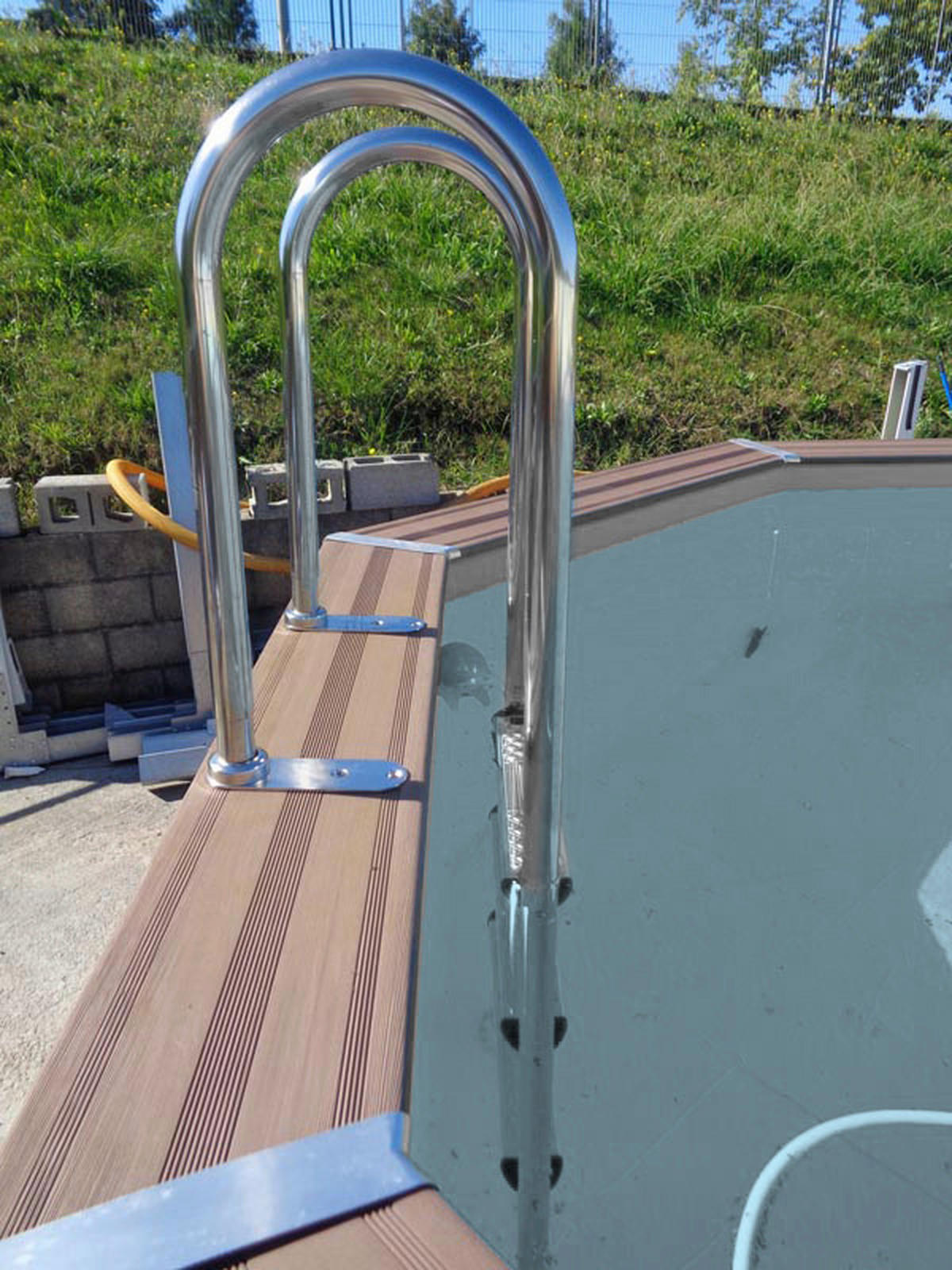 POOL-SET 2024 804/386/124 cm  - Grau, KONVENTIONELL, Holzwerkstoff (804/386/124cm) - Gre