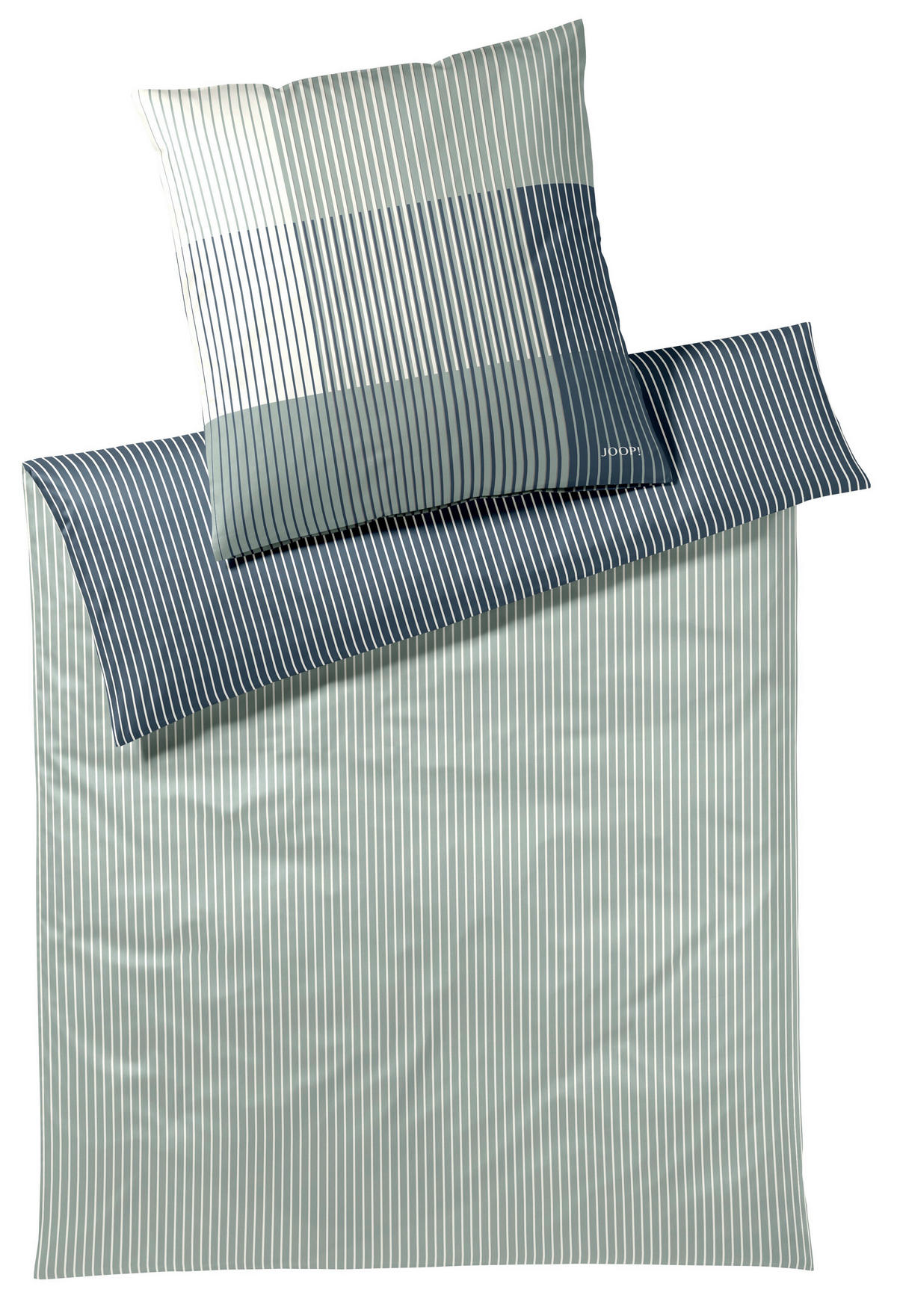 BETTWÄSCHE Joop! Divided Makosatin 155/220 cm  - Salbeigrün, KONVENTIONELL, Textil (155/220cm) - Joop!