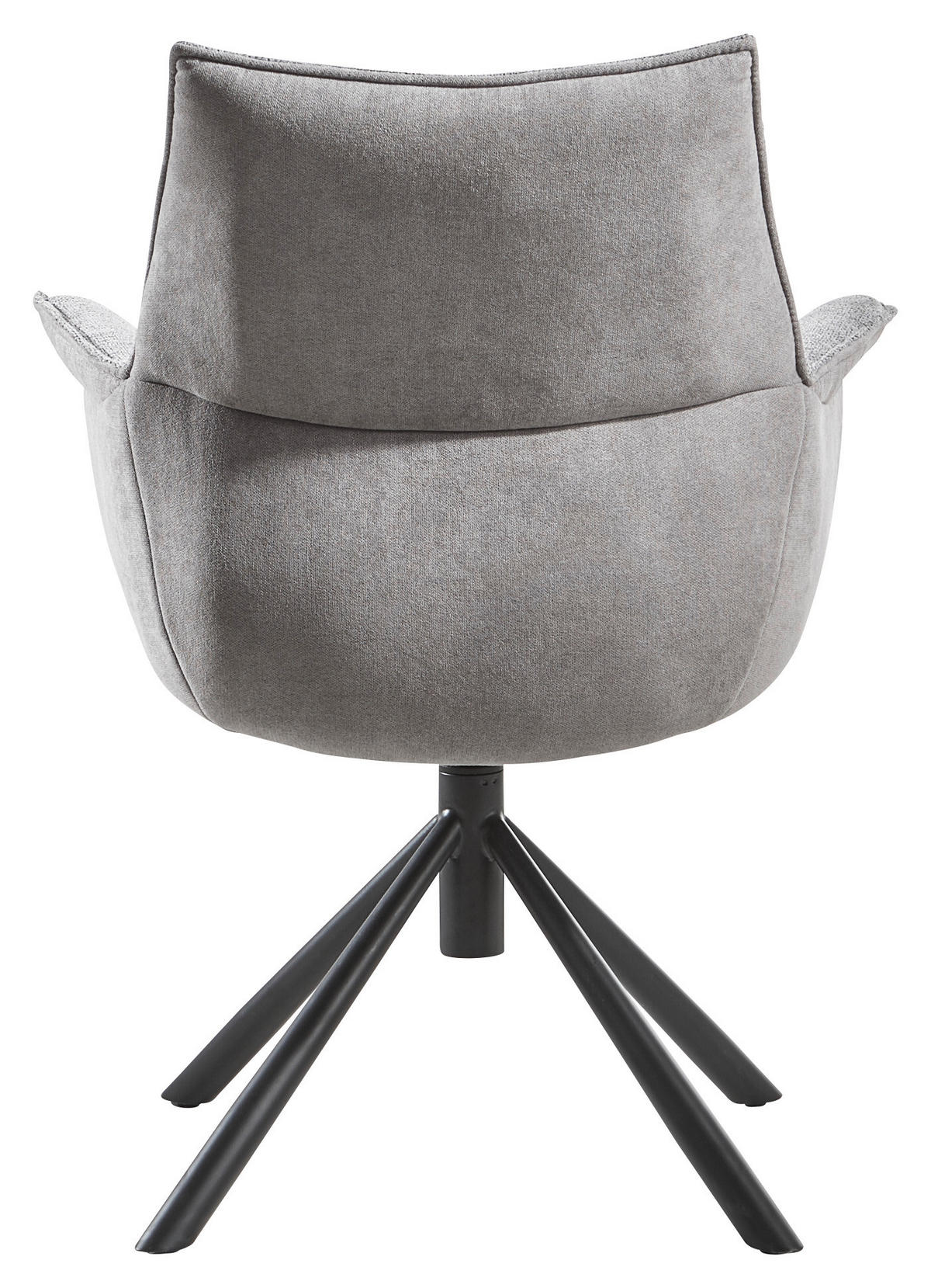 STOL MED ARMSTÖD stål flatväv, chenille  - grå/svart, Design, metall/textil (67/87/65cm) - MID.YOU