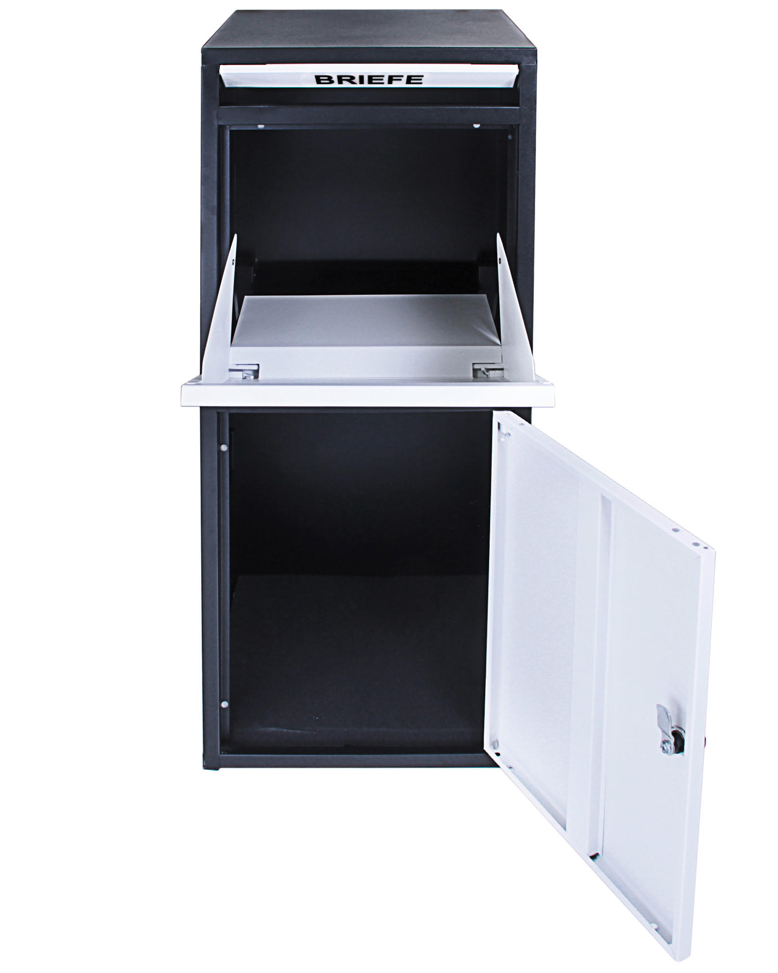 PAKETBOX 41/103/38 cm  - Schwarz/Grau, Basics, Metall (41/103/38cm)