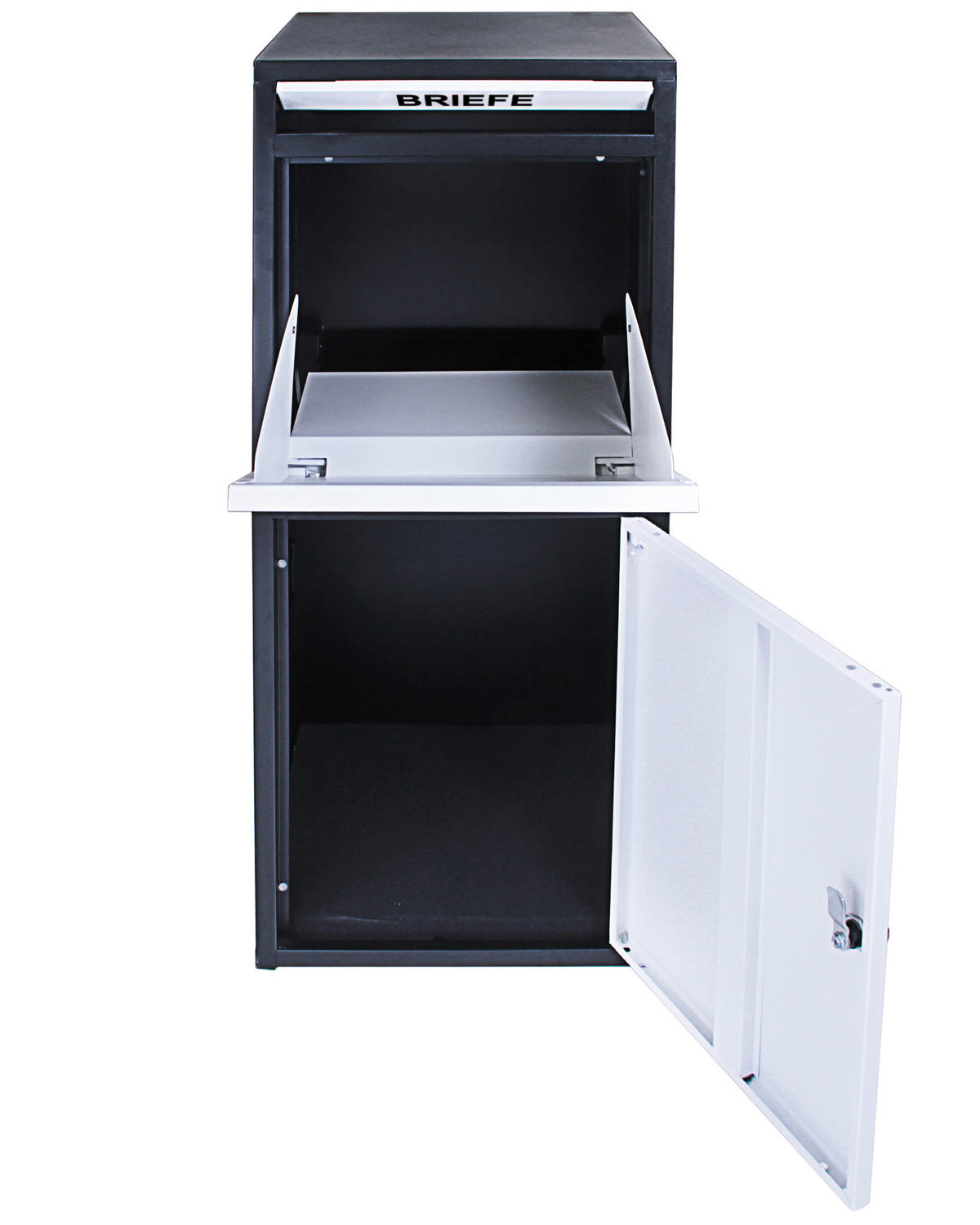 PAKETBOX 41/103/38 cm  - Schwarz/Grau, Basics, Metall (41/103/38cm)