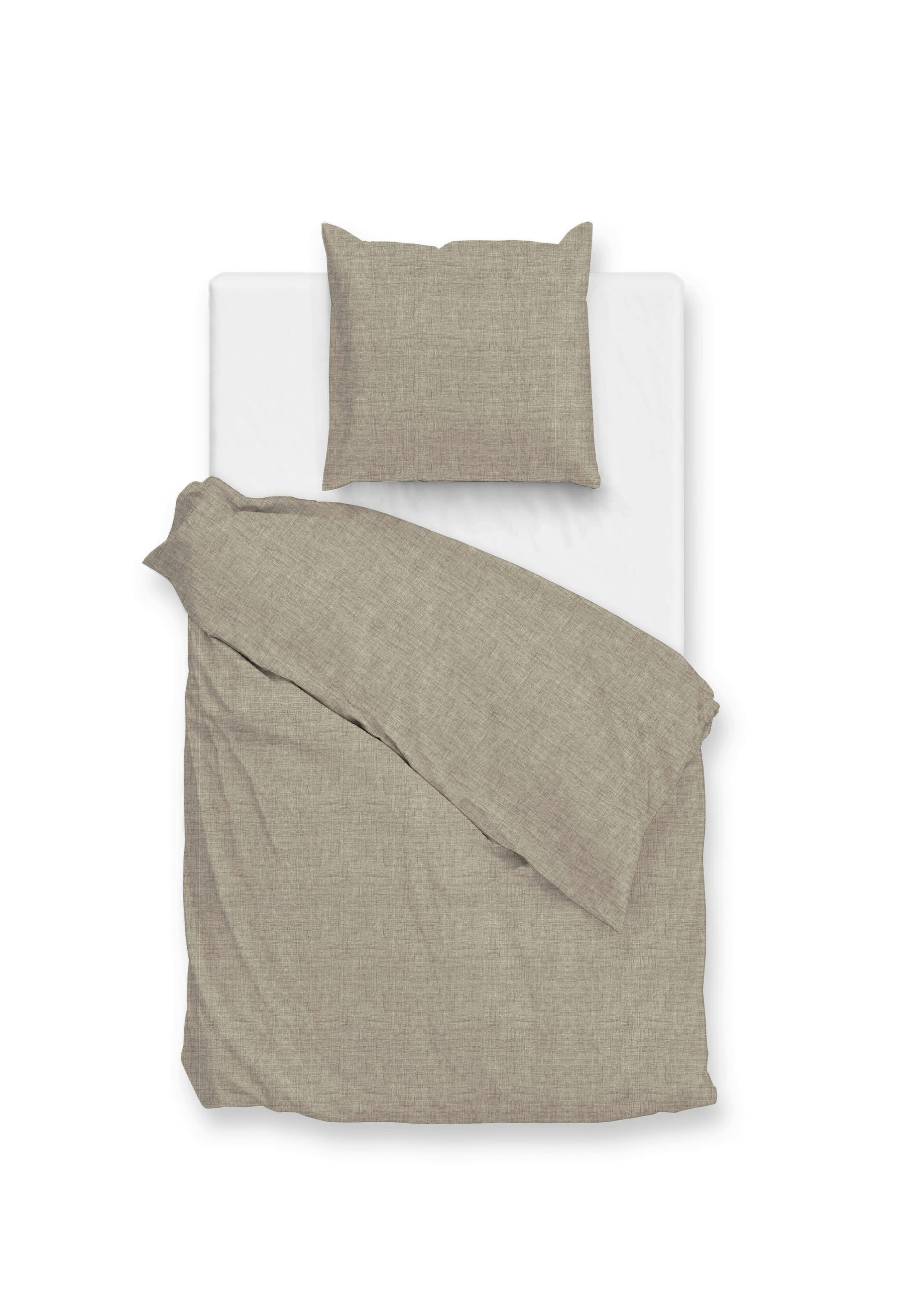 BETTWÄSCHE Flanella-di-Lino Flanell 155/220 cm  - Khaki, Basics, Textil (155/220cm)