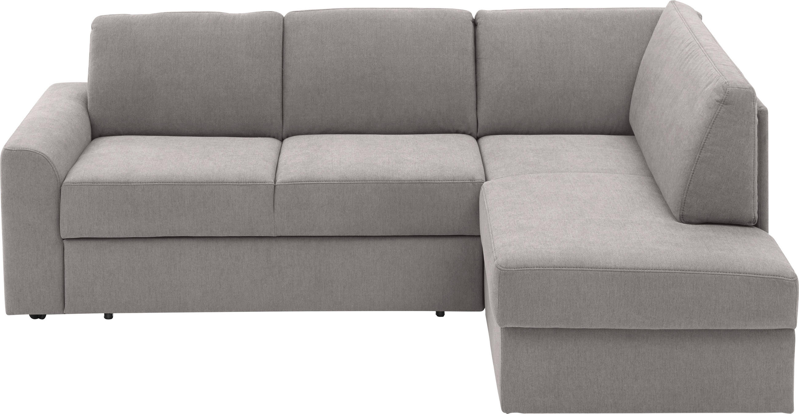 ECKSOFA in Webstoff Grau  - Schwarz/Grau, Konventionell, Kunststoff/Textil (224/165cm) - Venda