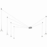 LED-PENDELLEUCHTE 650/350 cm  - Alufarben, Design, Metall (650/350cm) - Fabas Luce