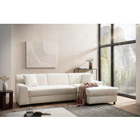 ECKSOFA CAPRI 2 Creme Mikrofaser Zierkissen  - Creme/Schwarz, Basics, Kunststoff/Textil (241/146cm) - MID.YOU