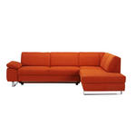 WOHNLANDSCHAFT in Webstoff Orange  - Chromfarben/Orange, Design, Textil/Metall (274/198cm) - Venda