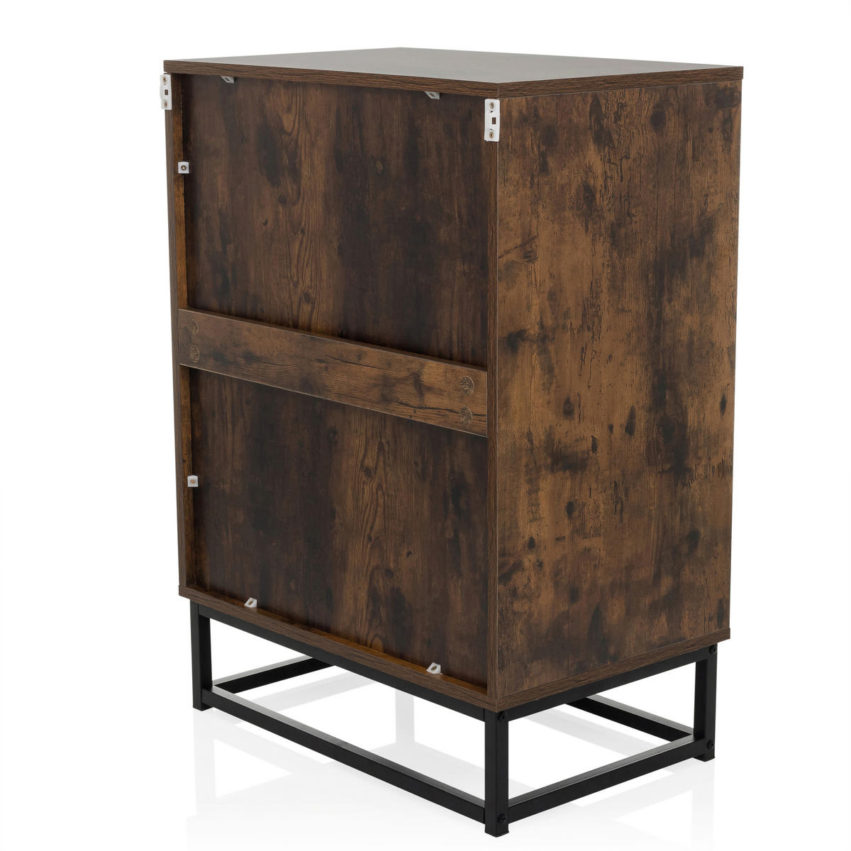 KOMMODE  in 60/83,5/38,5 cm  - Schwarz/Braun, MODERN, Holzwerkstoff/Metall (60/83,5/38,5cm) - MID.YOU