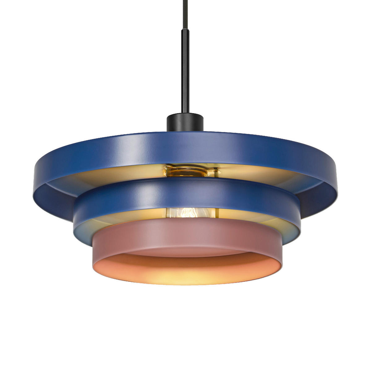 HÄNGELEUCHTE 40/136 cm  - Blau/Rosa, Basics, Metall (40/136cm) - Osram