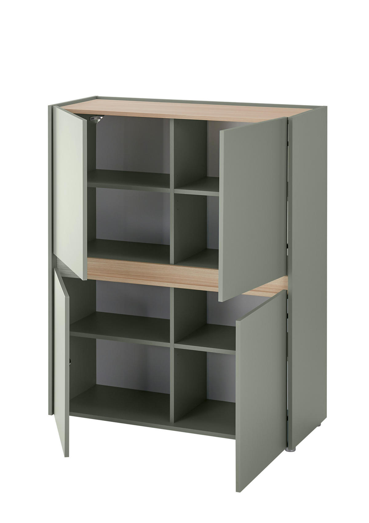 HIGHBOARD  100/122/40 cm  - Eichefarben/Schwarz, Design, Holzwerkstoff/Kunststoff (100/122/40cm) - Modante
