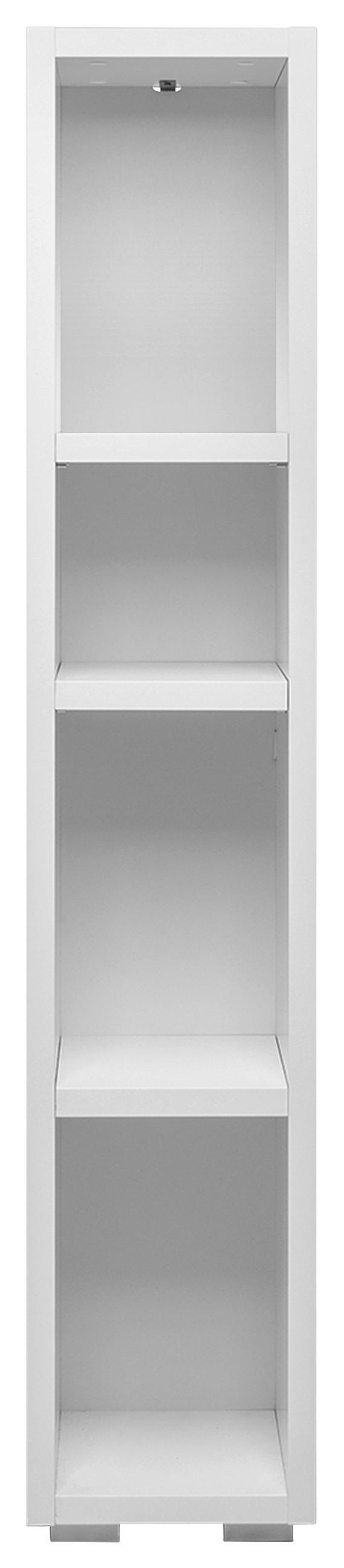 REGALELEMENT Weiß  - Silberfarben/Weiß, KONVENTIONELL, Holzwerkstoff (25/131/27cm) - MID.YOU