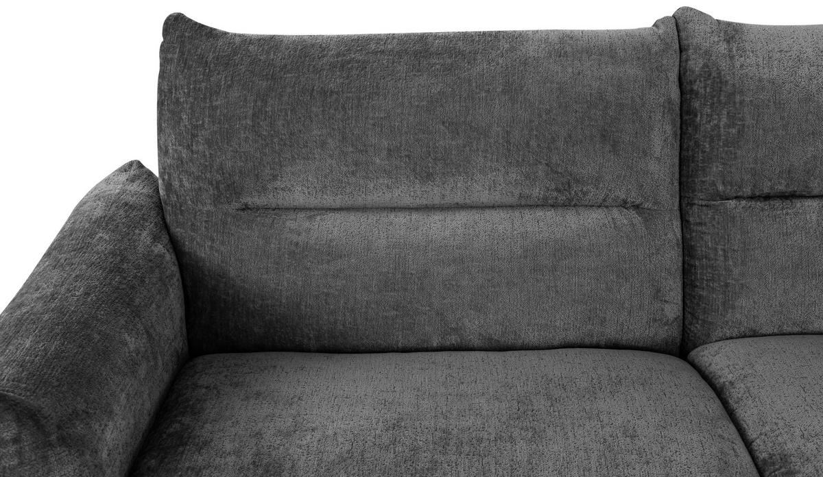 2-SITZER-SOFA Chenille Anthrazit  - Anthrazit/Schwarz, MODERN, Kunststoff/Textil (216/89/92cm) - MID.YOU