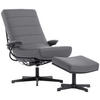 RELAXSESSELSET Lederlook    - Schwarz/Grau, Design, Textil/Metall (68/101/85cm) - Livetastic