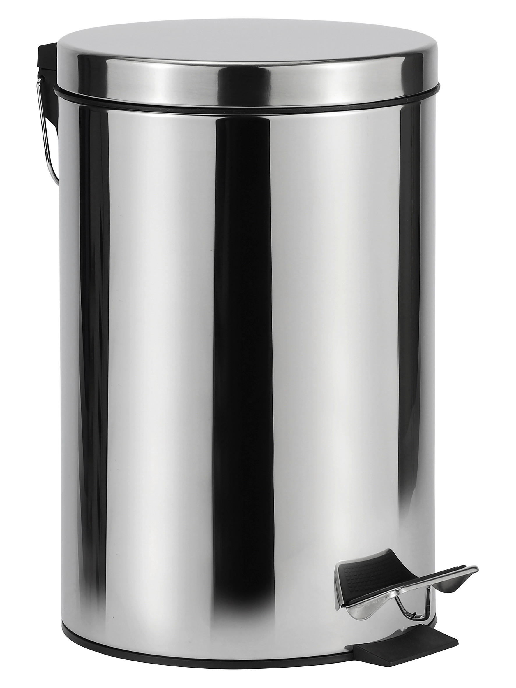 KOŠ S NÁŠLAPNÝM PEDÁLEM - černá/barvy nerez oceli, Basics, kov/plast (25,2/39cm) - Boxxx