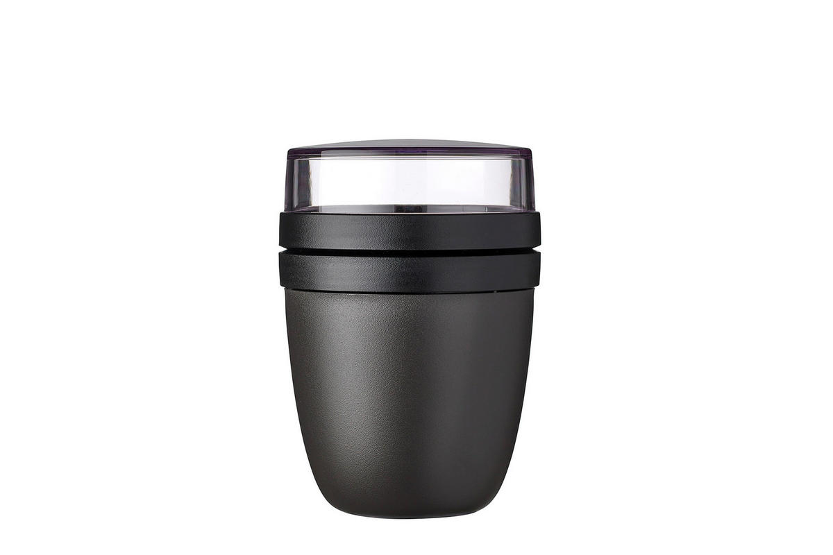 PAUSENSET - Schwarz, KONVENTIONELL, Kunststoff (21,4/10,6/19,8cm) - Mepal