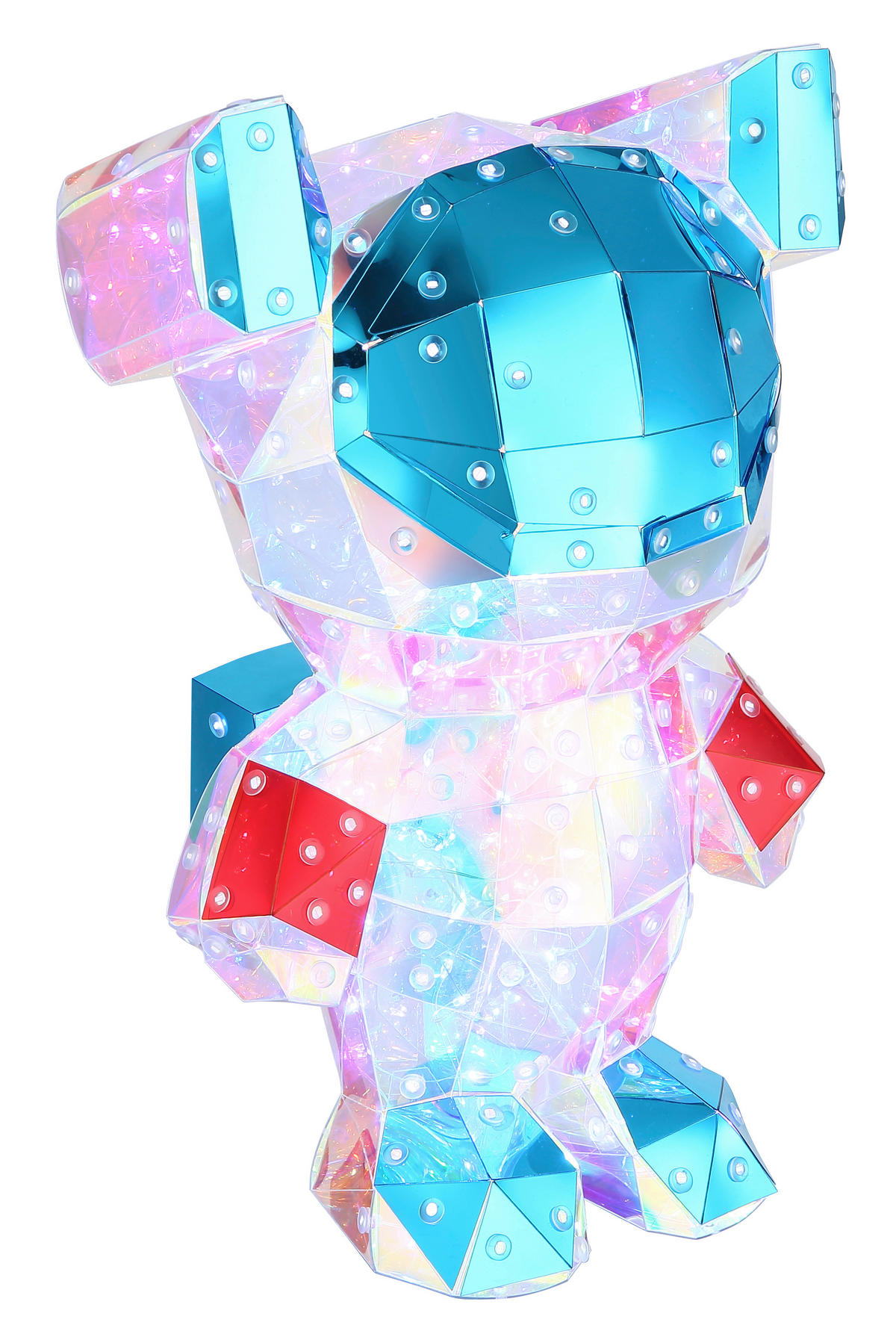 LED-TISCHLEUCHTE - Blau/Klar, Design, Kunststoff (20,5/16,5/31cm)