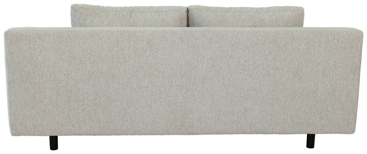 SCHLAFSOFA Webstoff Taupe  - Taupe/Schwarz, Design, Textil/Metall (197/84/92,5cm) - home24