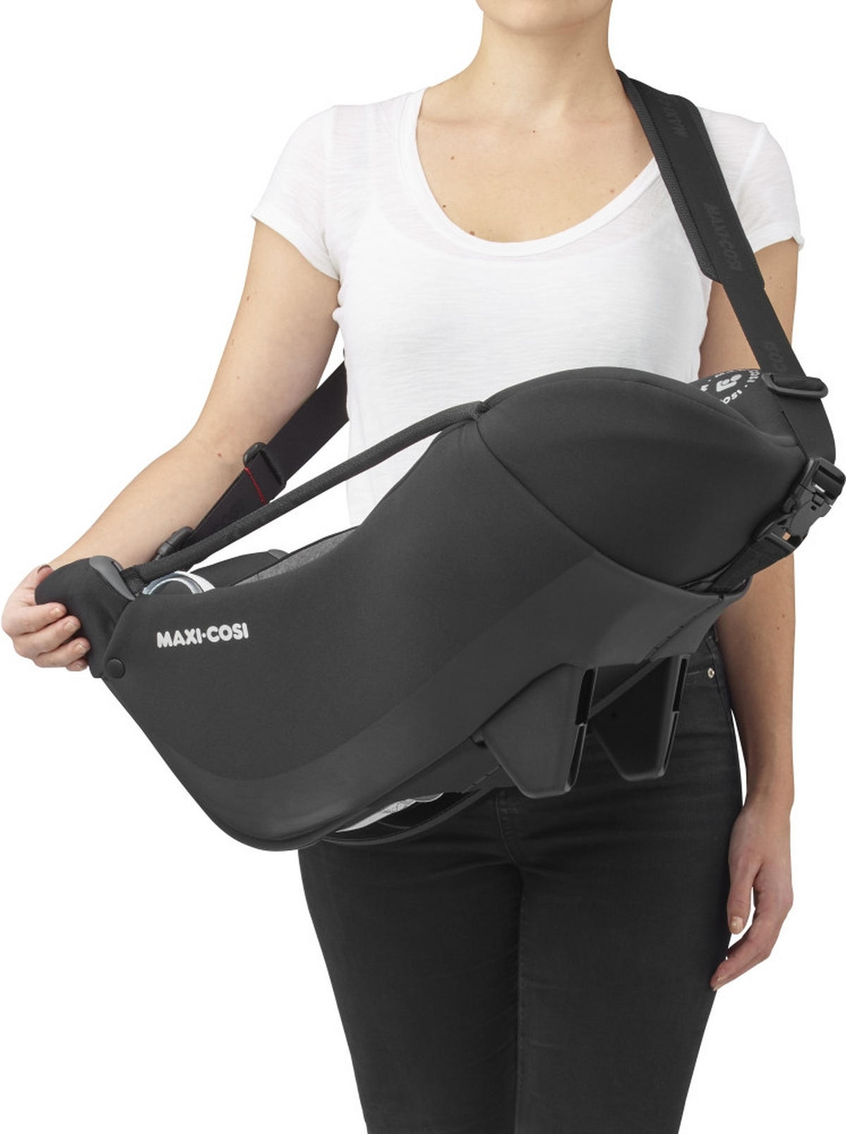 TRAKA ZA NOŠENJE AUTOSJEDALIC  Coral Tragegurt  - crna, Basics, tekstil (6/1/130cm) - Maxi-Cosi