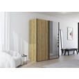 SCHWEBETÜRENSCHRANK 180/223/68 cm 2-türig Eichefarben  - Eichefarben/Schwarz, Design, Holz/Holzwerkstoff (180/223/68cm) - Novel