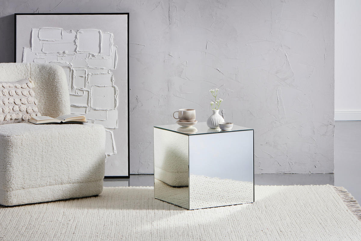 COUCHTISCH in Glas, Holzwerkstoff  - Klar, Design, Glas/Holzwerkstoff (40/40/40cm) - MID.YOU