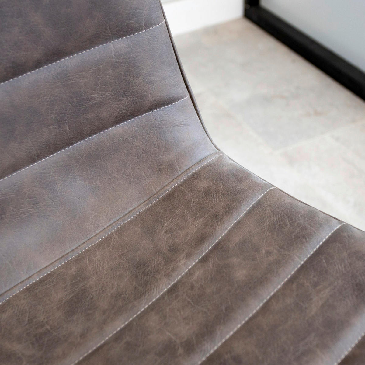 STUHL - Taupe/Schwarz, KONVENTIONELL, Kunststoff/Textil (48/77/56cm) - MID.YOU
