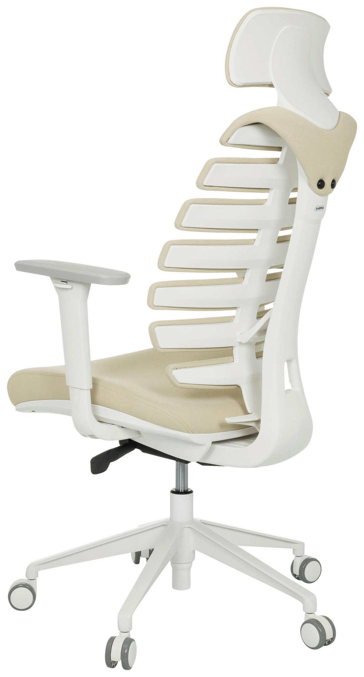 DREHSTUHL  in Flachgewebe Beige  - Beige/Weiß, MODERN, Kunststoff/Textil (67/116 - 133/65cm) - MID.YOU