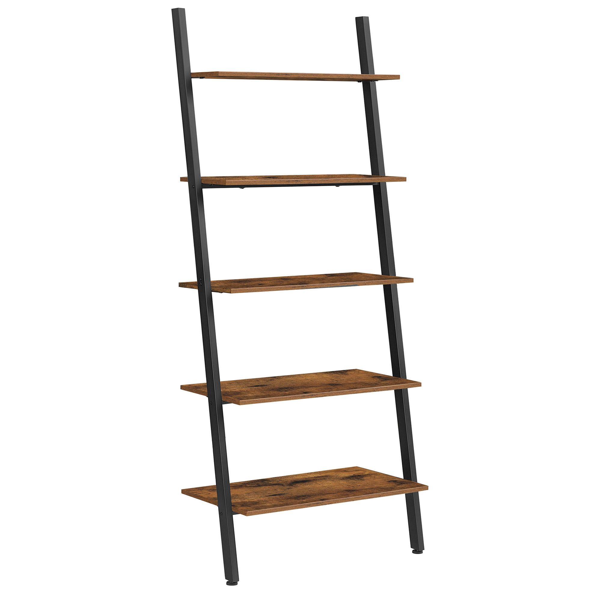 REGÁL, hnedá, čierna, uhlíková oceľ, 64/186,5/34,2 cm - hnedá/čierna, Lifestyle, kov/kompozitné drevo (64/186,5/34,2cm) - Boxxx