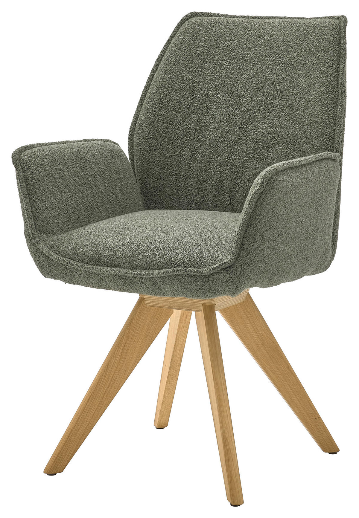 ARMLEHNSTUHL  in Bouclé  - Wildeiche/Eichefarben, Design, Holz/Textil (63/91/65cm) - Musterring