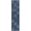 HANDWEBTEPPICH 60/230 cm CHECKERBOARD Blau  - Blau, KONVENTIONELL, Textil (60/230cm)