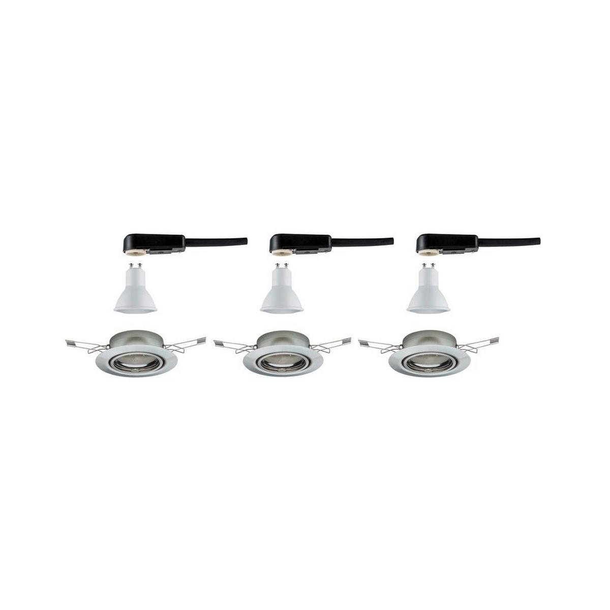 LED-EINBAUSPOT SET 9 cm  - Alufarben, Basics, Metall (9cm) - Paulmann