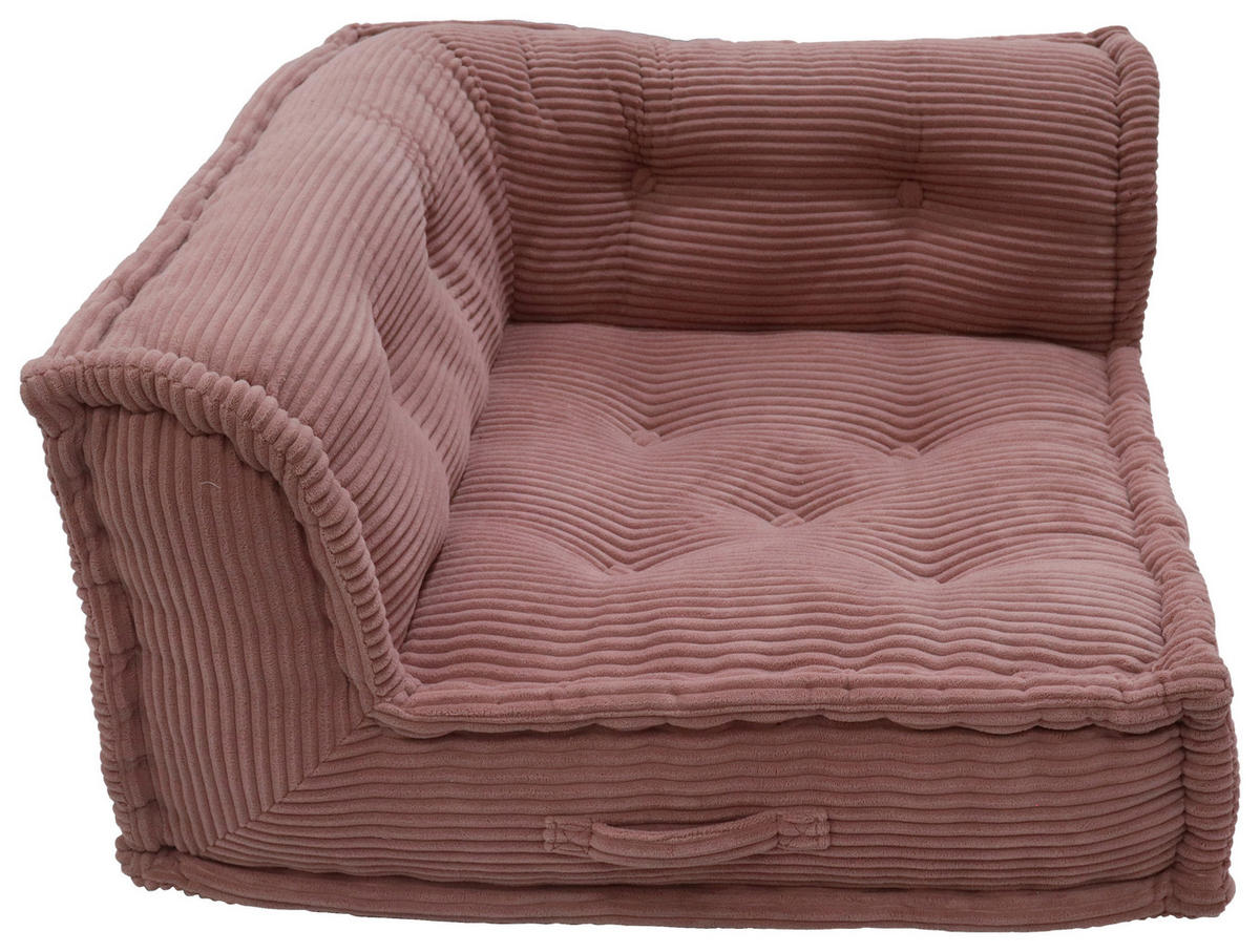 ECKELEMENT in gerippt   - Pink/Altrosa, Design, Textil (80/43/80cm) - P & B