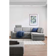 ECKSOFA  in Webstoff Grau  224/165 cm  - Schwarz/Grau, KONVENTIONELL, Kunststoff/Textil (224/165cm) - Xora