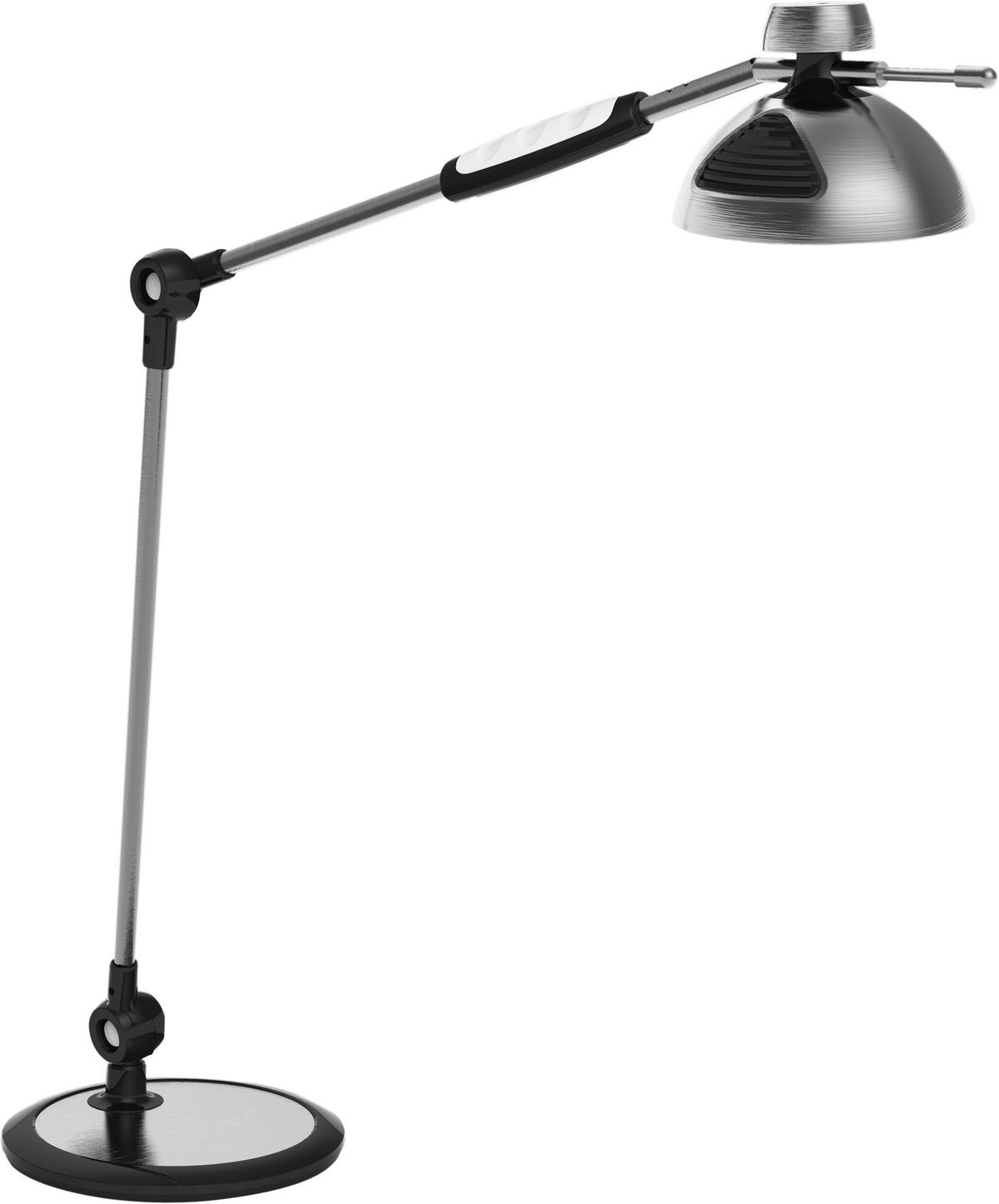 ÍRÓASZTALLÁMPA - ezüst/fekete, Basics, műanyag (20/60/46cm)