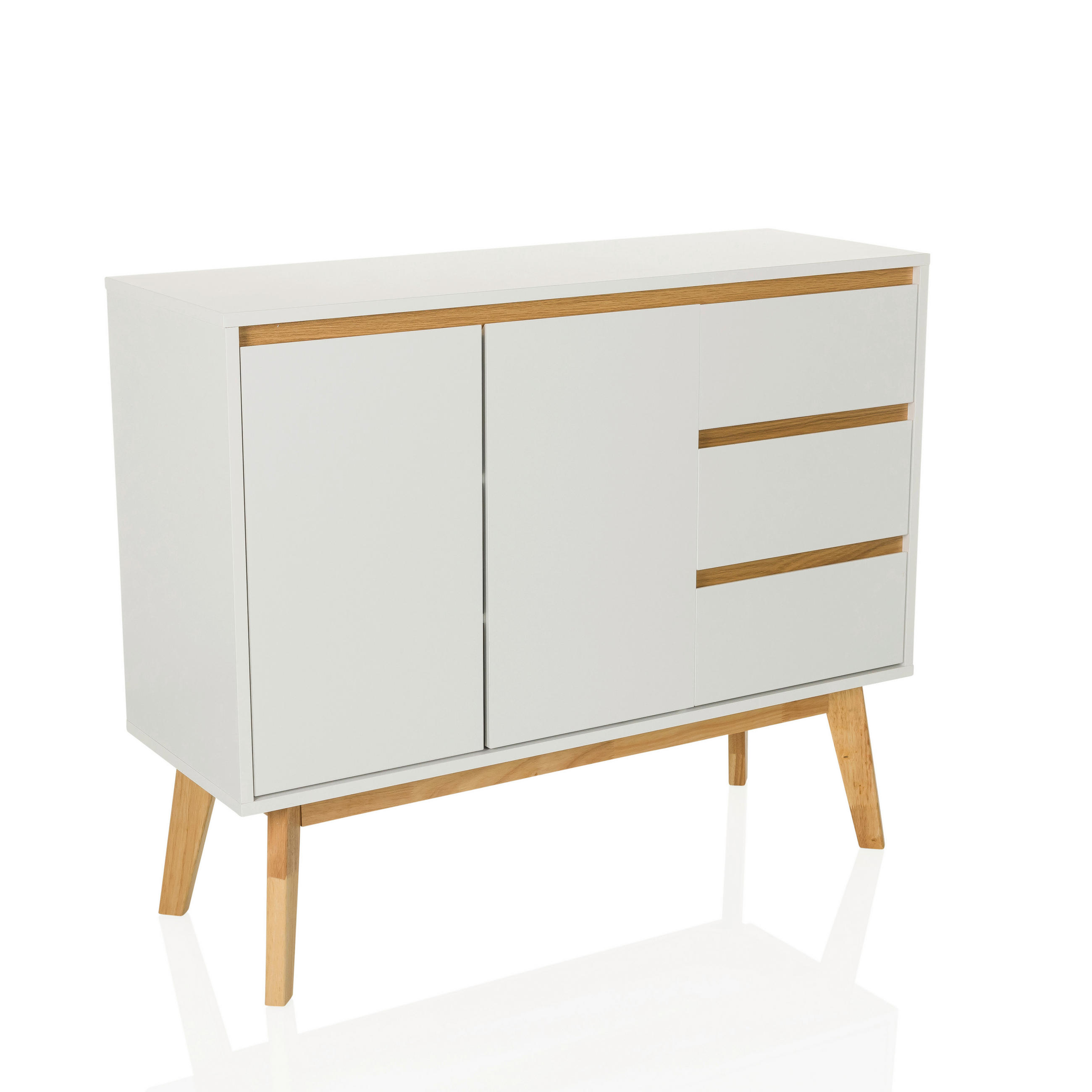 SIDEBOARD  in 97/80/34 cm  - Hellbraun/Weiß, MODERN, Holzwerkstoff (97/80/34cm) - MID.YOU