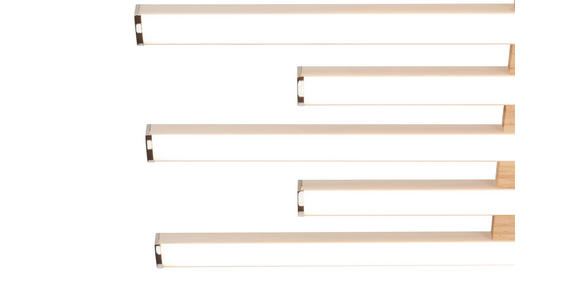 LED-DECKENLEUCHTE 60/22/6 cm - Ecru/Weiß, Basics, Holzwerkstoff/Kunststoff (60/22/6cm) - Novel