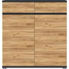 SCHUHSCHRANK Anthrazit, Eichefarben  - Eichefarben/Anthrazit, Design, Holzwerkstoff/Kunststoff (96/103/40cm)