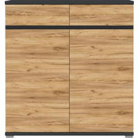 SCHUHSCHRANK Anthrazit, Eichefarben  - Eichefarben/Anthrazit, Design, Holzwerkstoff/Kunststoff (96/103/40cm)