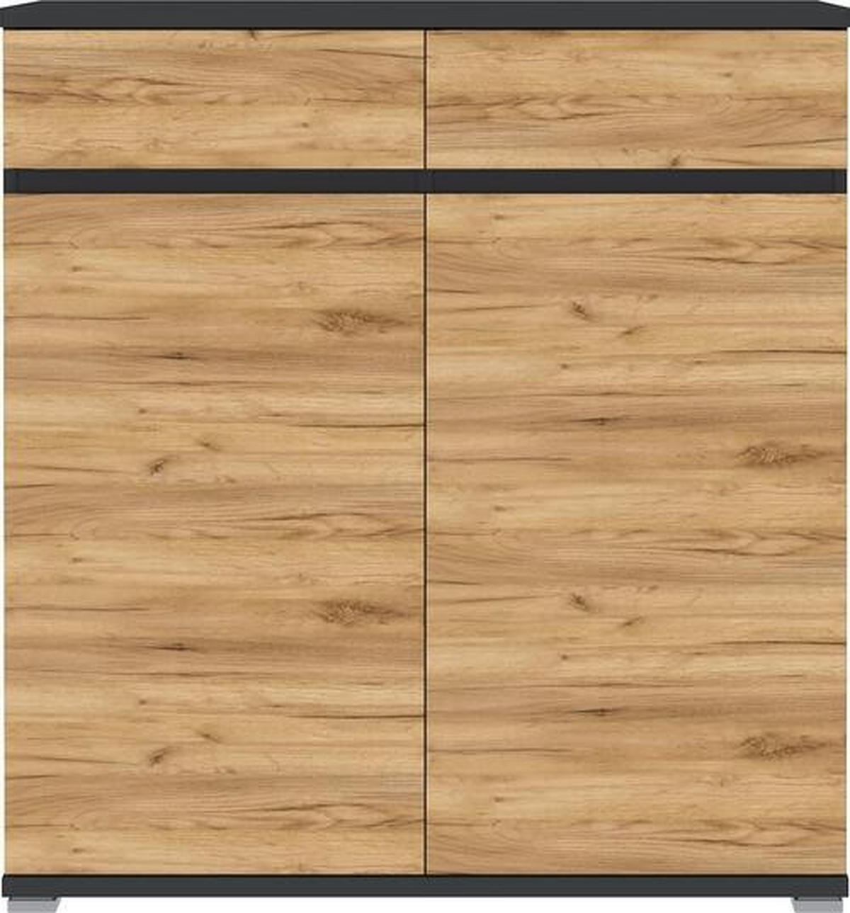 SCHUHSCHRANK Anthrazit, Eichefarben  - Eichefarben/Anthrazit, Design, Holzwerkstoff/Kunststoff (96/103/40cm)