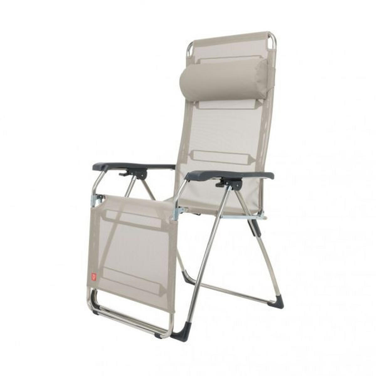 GARTEN-RELAXSESSEL 70/136/86 cm  - Taupe/Silberfarben, Design, Kunststoff/Textil (70/136/86cm) - FIAM