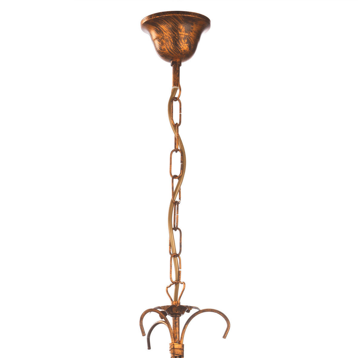 HÄNGELEUCHTE 40/40/90 cm   - Perlmutt/Bronzefarben, KONVENTIONELL, Glas/Metall (40/40/90cm)