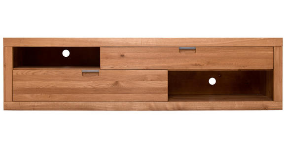 TV-ELEMENT Holz Wildeiche  - Wildeiche/Alufarben, Natur, Holz (200/54/42cm) - Carryhome